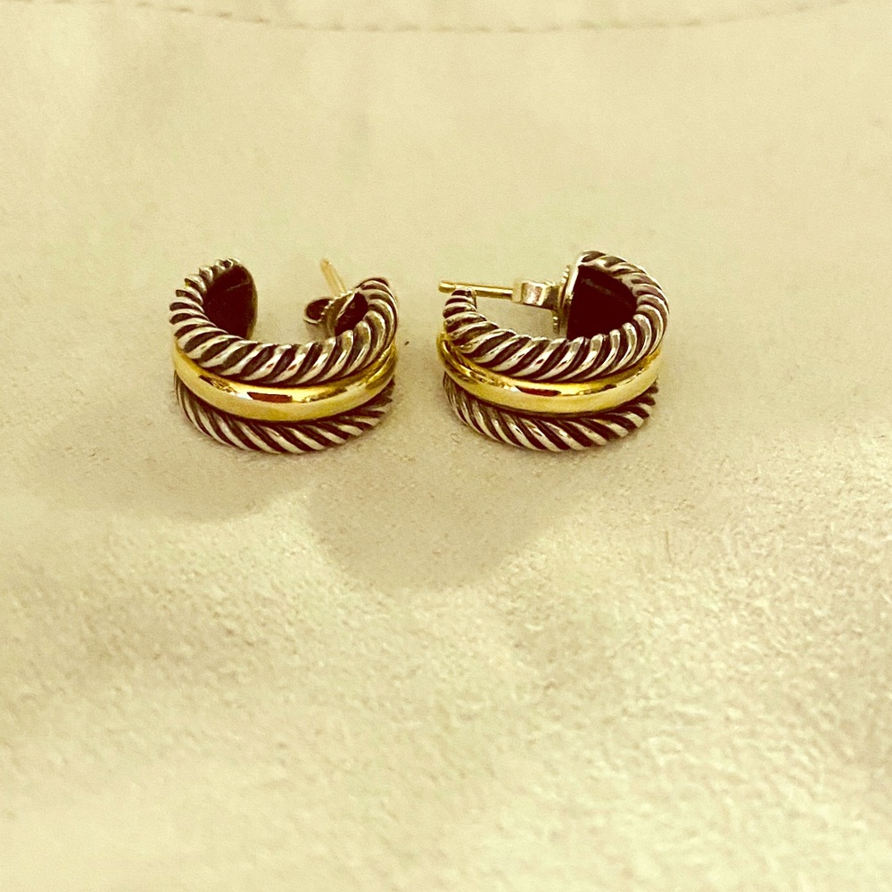 Authentic David Yurman Cable Hoop Earrings